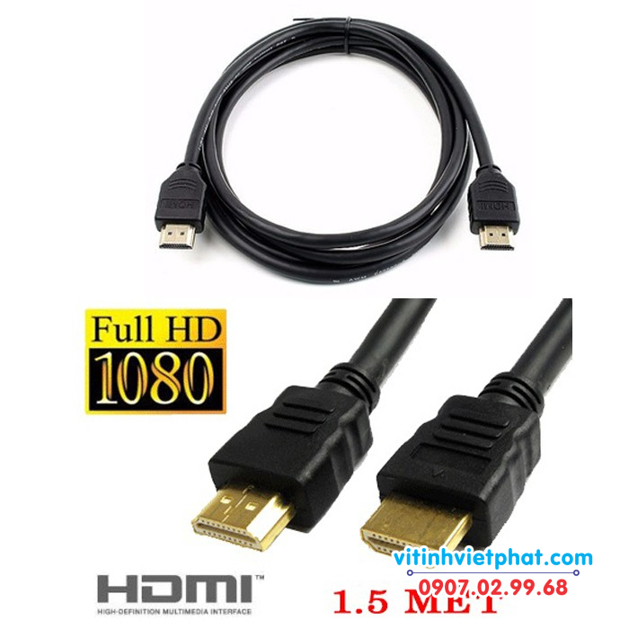 Dây HDMI 1,5m TRÒN Full HD - cable HDMI 1,5m | Shopee Việt Nam