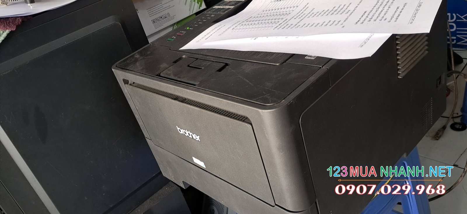 Máy in brother hl-5450dn in 2 mặt, in ko dây