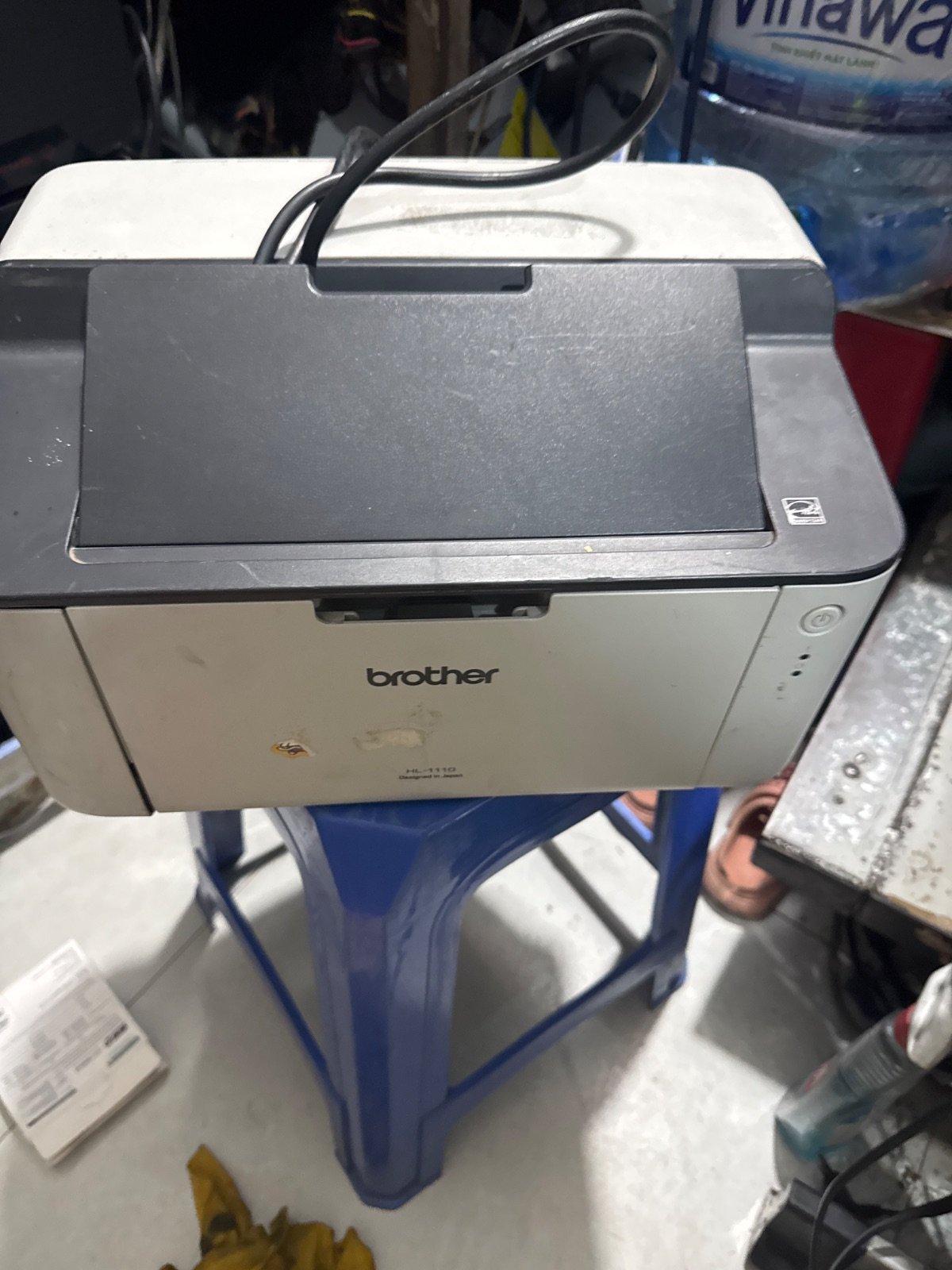 Máy in Brother HL-1110 màu trắng, in đẹp, bảo hành 3 tháng